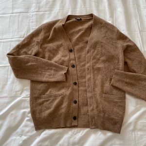 Uniqlo light brown cardigan